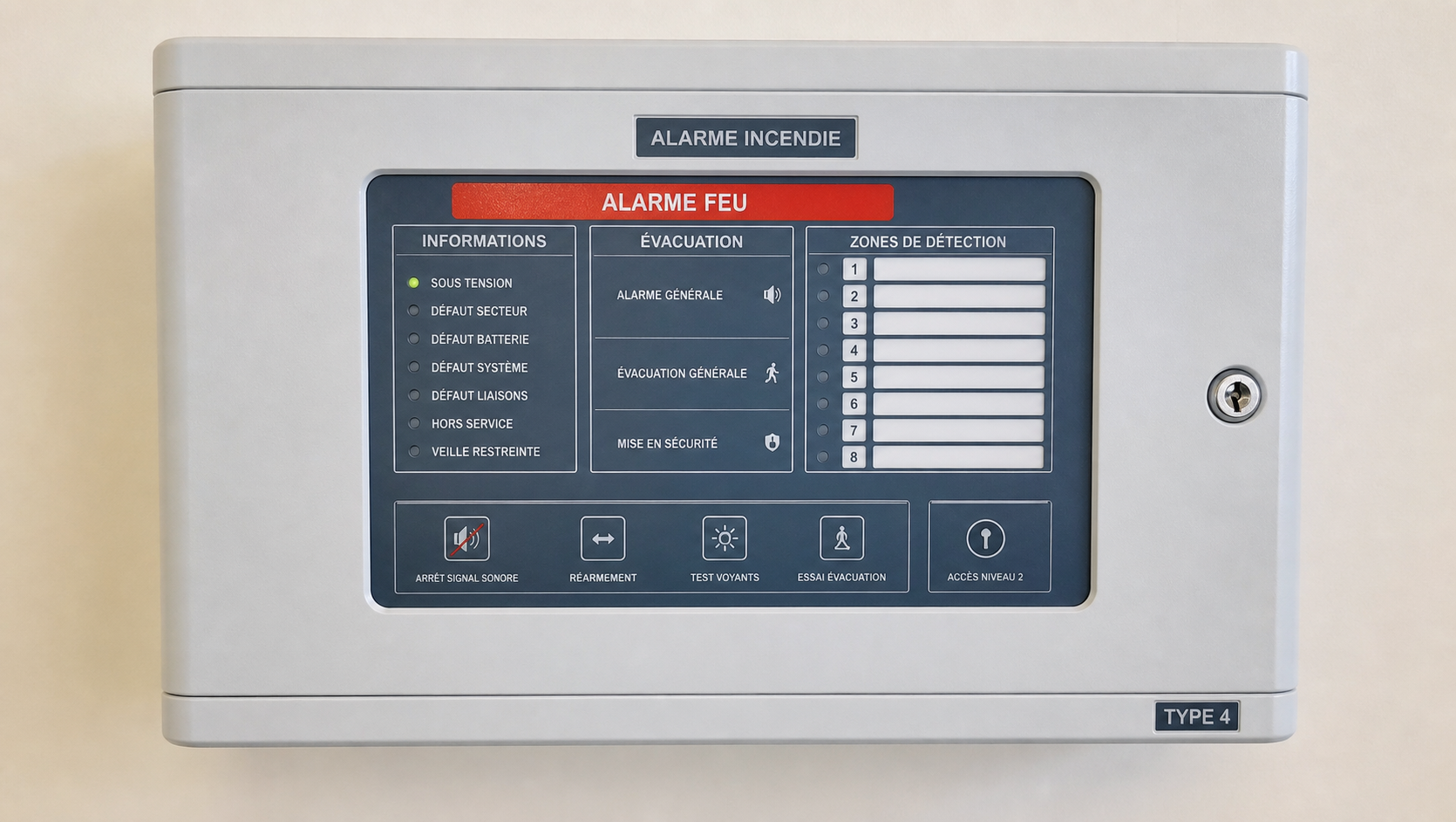 Alarme incendie type 4